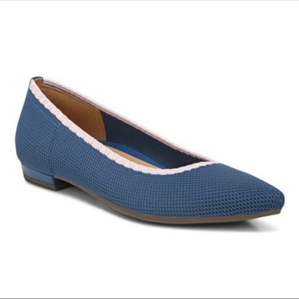 Vionic Dahlia Ballet Skimmer Flats Woven Pointed Toe 6.5 - Picture 1 of 9